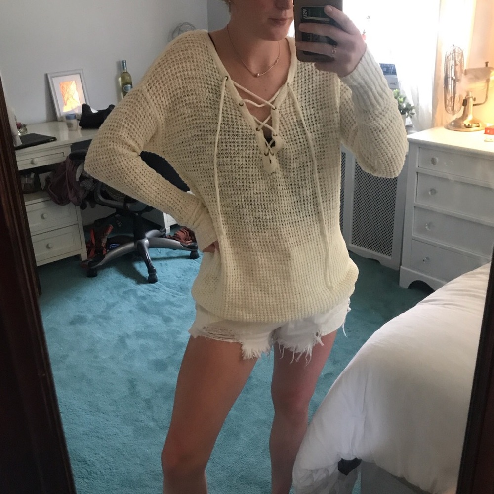 AEO Cream Sweater